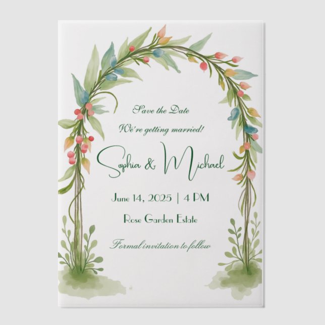 "Save the Date" Personalisierte Hochzeit (Vorderseite)