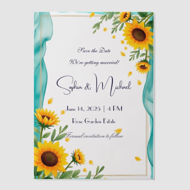 "Save the Date" Personalisierte Hochzeit (Vorderseite)
