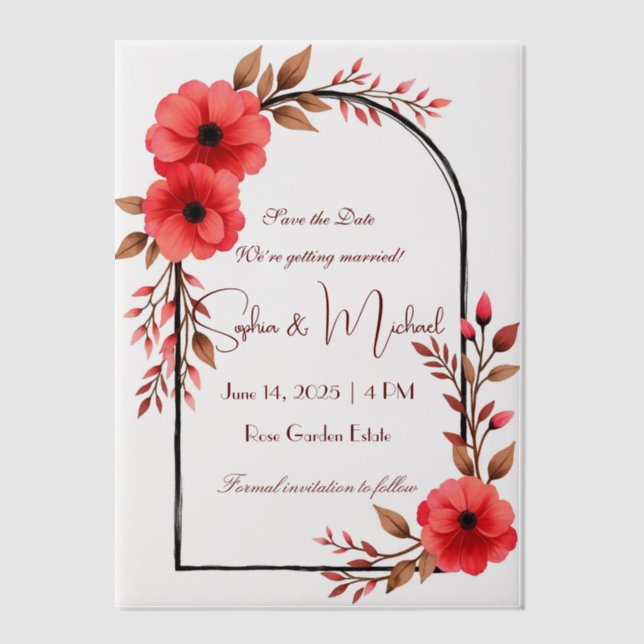 "Save the Date" Personalisierte Hochzeit (Vorderseite)