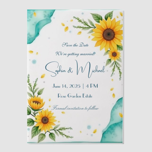 "Save the Date" Personalisierte Hochzeit (Vorderseite)