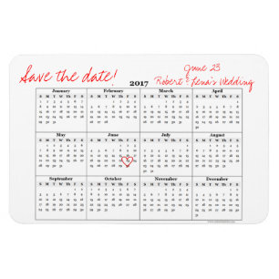 Save the Date Personalisierter Kalenderzeitplan Magnet