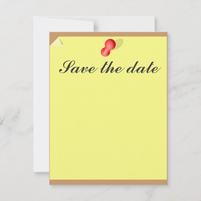Save The Date Personnalisable Enregistrer la date note collante (Devant)