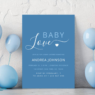 Save The Date Petit Heart Boy Baby shower de la Saint Valentin