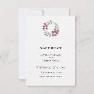 Save The Date Petit Mariage Floral