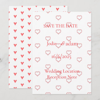 Save The Date petits coeurs mariage