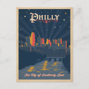 Save The Date   Philadelphia, PA Ankündigungspostkarte