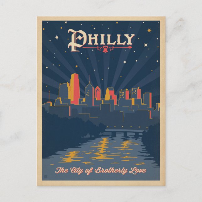 Save The Date | Philadelphia, PA Ankündigungspostkarte (Vorderseite)