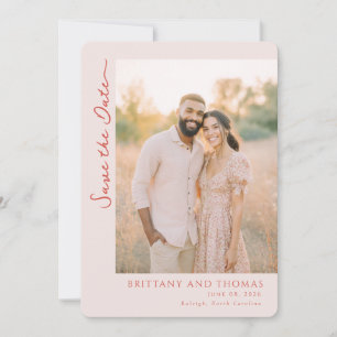Save The Date Photo beige chaud romantique