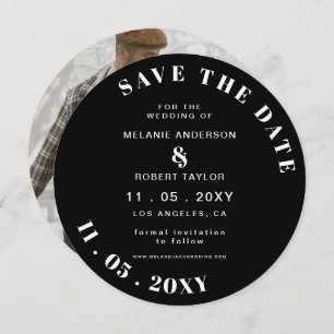 Save The Date Photo Black and White Mod Enregistrer la date Enre
