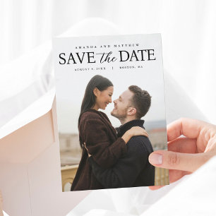 Save The Date Photo complète Moderne Enregistrer la date