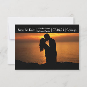 Save The Date Photo couple moderne - 3x5 Enregistrer la date