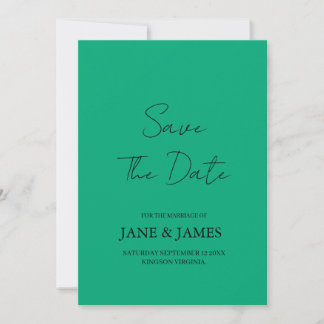Save The Date Photo d'annonce de date de mariage à écriture mini