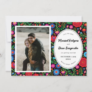 Save The Date Photo de broderie mexicaine Enregistrer la date