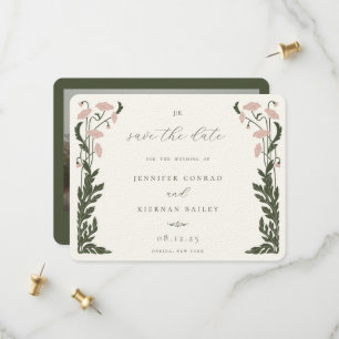 Save The Date Photo de cadre floral Art nouveau