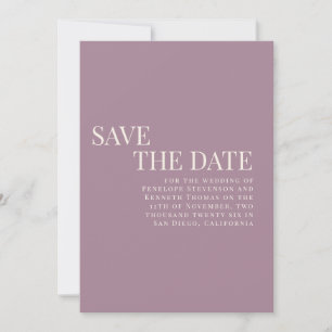 Save The Date Photo de couple de mariage élégant classique pouss