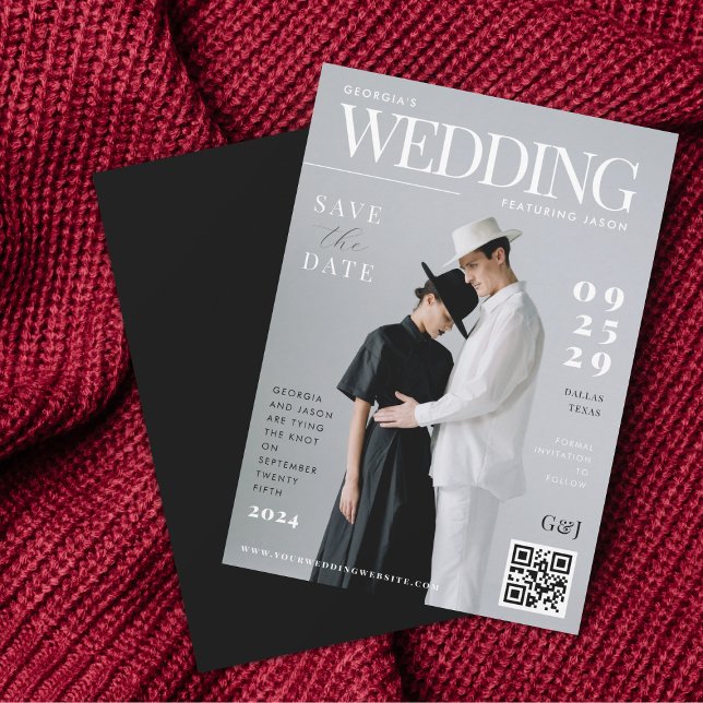 Save The Date Photo de couverture de magazine drôle Mariage uniq (Créateur téléchargé)