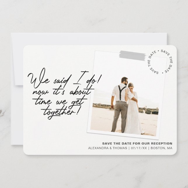 Save The Date Photo de la réception de la date de sauvegarde mod (Devant)