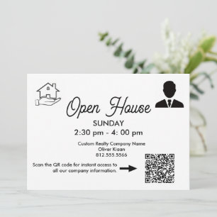 Save The Date Photo de maison ouverte Flèche Immobilier Cour