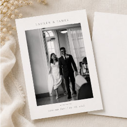 Save The Date Photo de mariage classique formel pour annoncer la