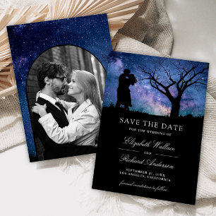 Save The Date Photo de mariage de couple romantique de la galaxi