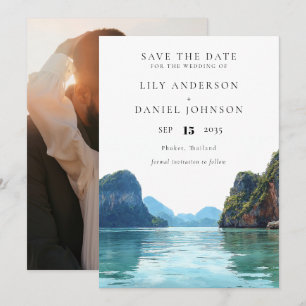 Save The Date Photo de mariage de destination à Phuket en Thaïla