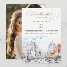 Photo de mariage de paysage à l'aquarelle d'Omaha