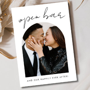 Save The Date Photo de mariage drôle « Open Bar » Enregistrez la