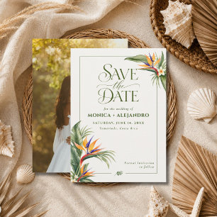Save The Date Photo de mariage élégant sur une plage tropicale d
