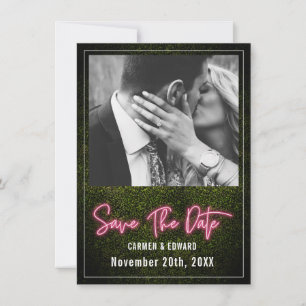 Save The Date Photo de mariage en néon sur buis