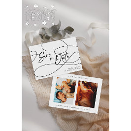 Save The Date Photo de mariage minimaliste "Sauver la date" avec
