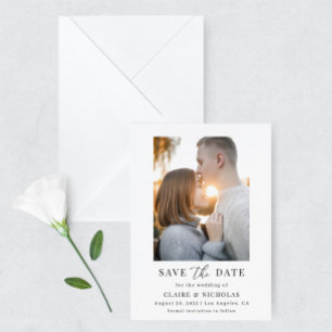 Save The Date Photo De Mariage Moderne Élégante Enregistrer La D