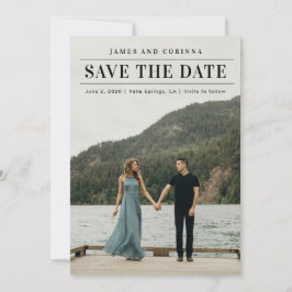 Save The Date Photo de mariage simple moderne