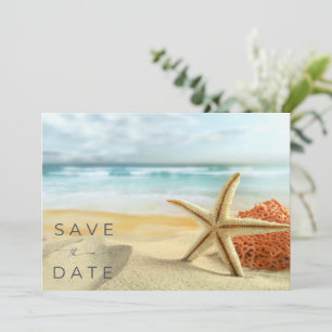 Save The Date Photo de mariage sur la plage côtière