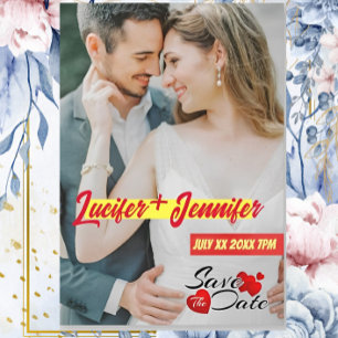 Save The Date Photo de nom ultra moderne Personnaliser verticale