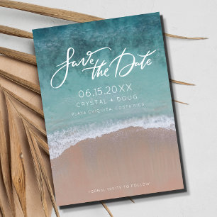Save The Date Photo de plage Destination Mariage Enregistrer la 