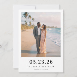 Save The Date Photo de plage pastel romantique