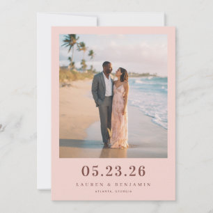 Save The Date Photo de plage romantique pastel