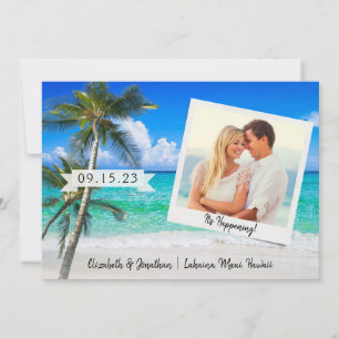 Save The Date Photo de Plage Tropicale Palmiers