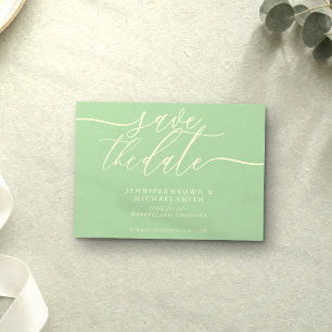 Save The Date Photo de sauvegarde de date de mariage Pistache &