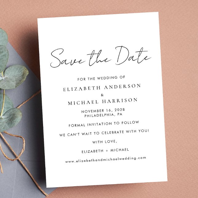 Save The Date Photo de script chic (Créateur téléchargé)