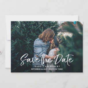 Save The Date Photo décontractée moderne de pinceau enregistrer 