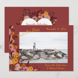 Save The Date Photo des fleurs automnales