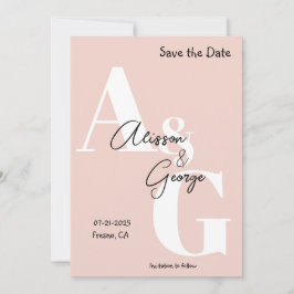 Save The Date Photo des initiales modernes