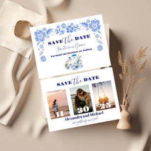 Save The Date Photo Destination Grèce Mariage Santorini