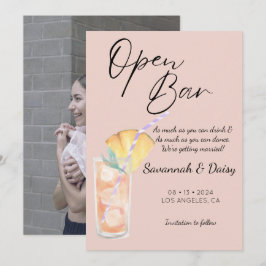 Save The Date Photo drôle d'Orange Moderne 