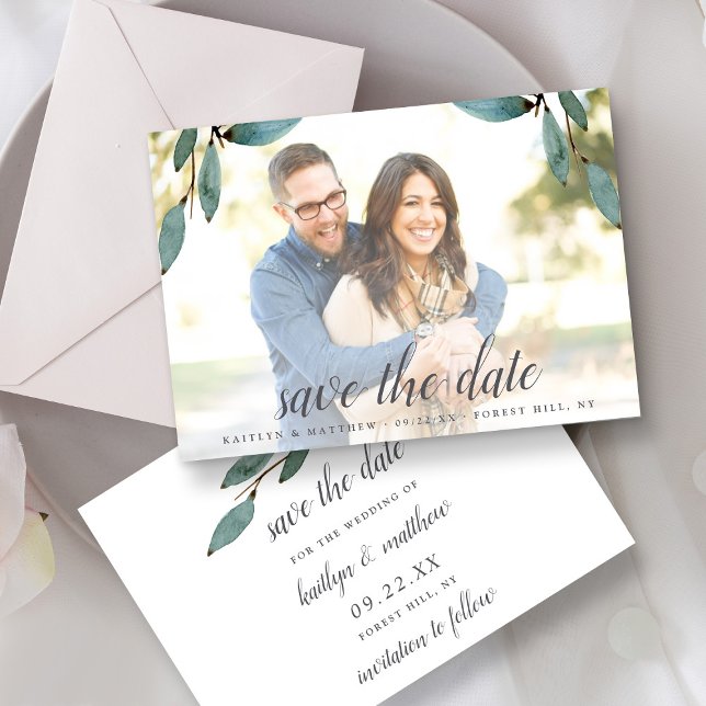 Save The Date Photo du Mariage de Bliss Botanique (Créateur téléchargé)