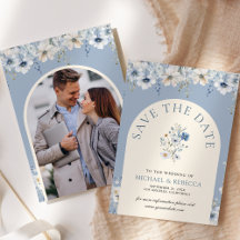 Photo du Mariage Fleur sauvage Dusty Blue Boho