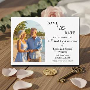 Save The Date Photo élégant du 45e anniversaire de mariage