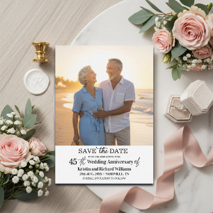 Save The Date Photo élégant du 45e anniversaire de mariage