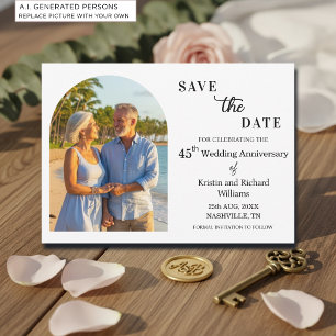 Save The Date Photo élégant du 45e anniversaire de mariage